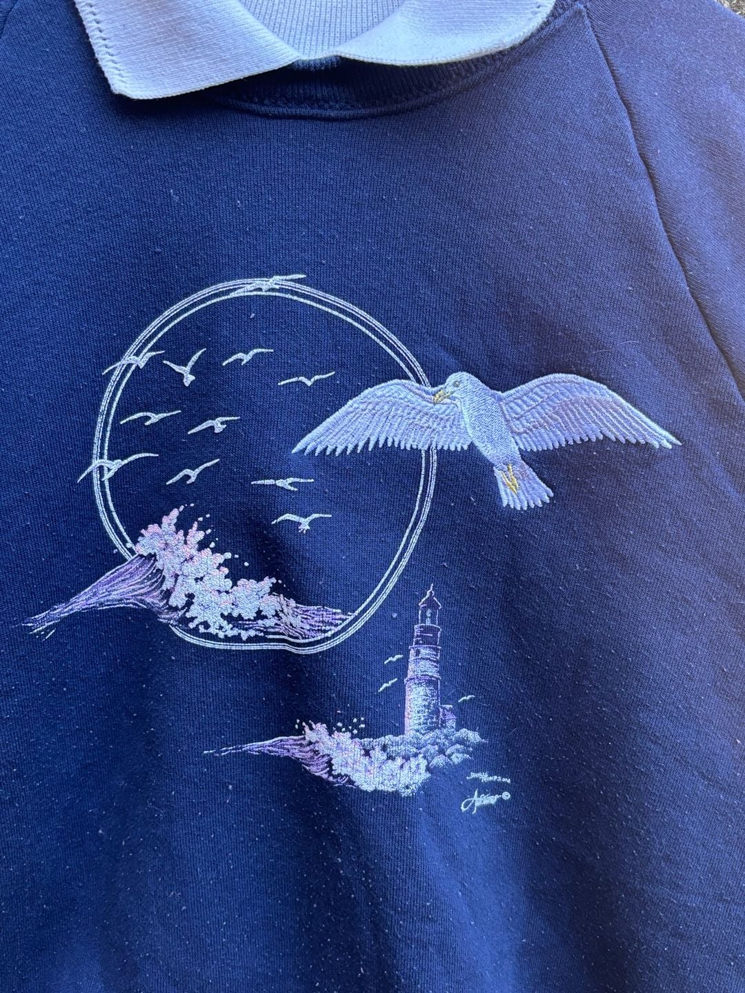 Fruit Of The Loom Vintage Lighthouse Sweatshirt Size L 5