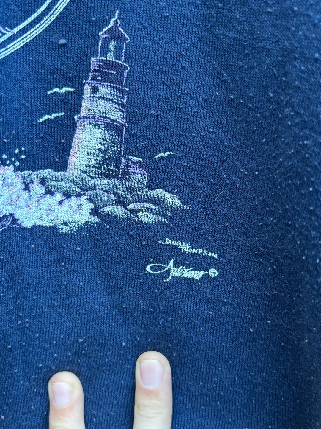 Fruit Of The Loom Vintage Lighthouse Sweatshirt Size L 6