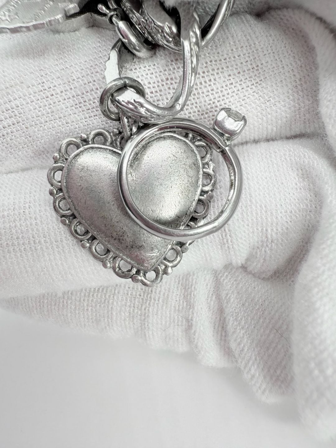 Monet Silver Tone Charm Bracelet With Sterling Silver Charms! 13
