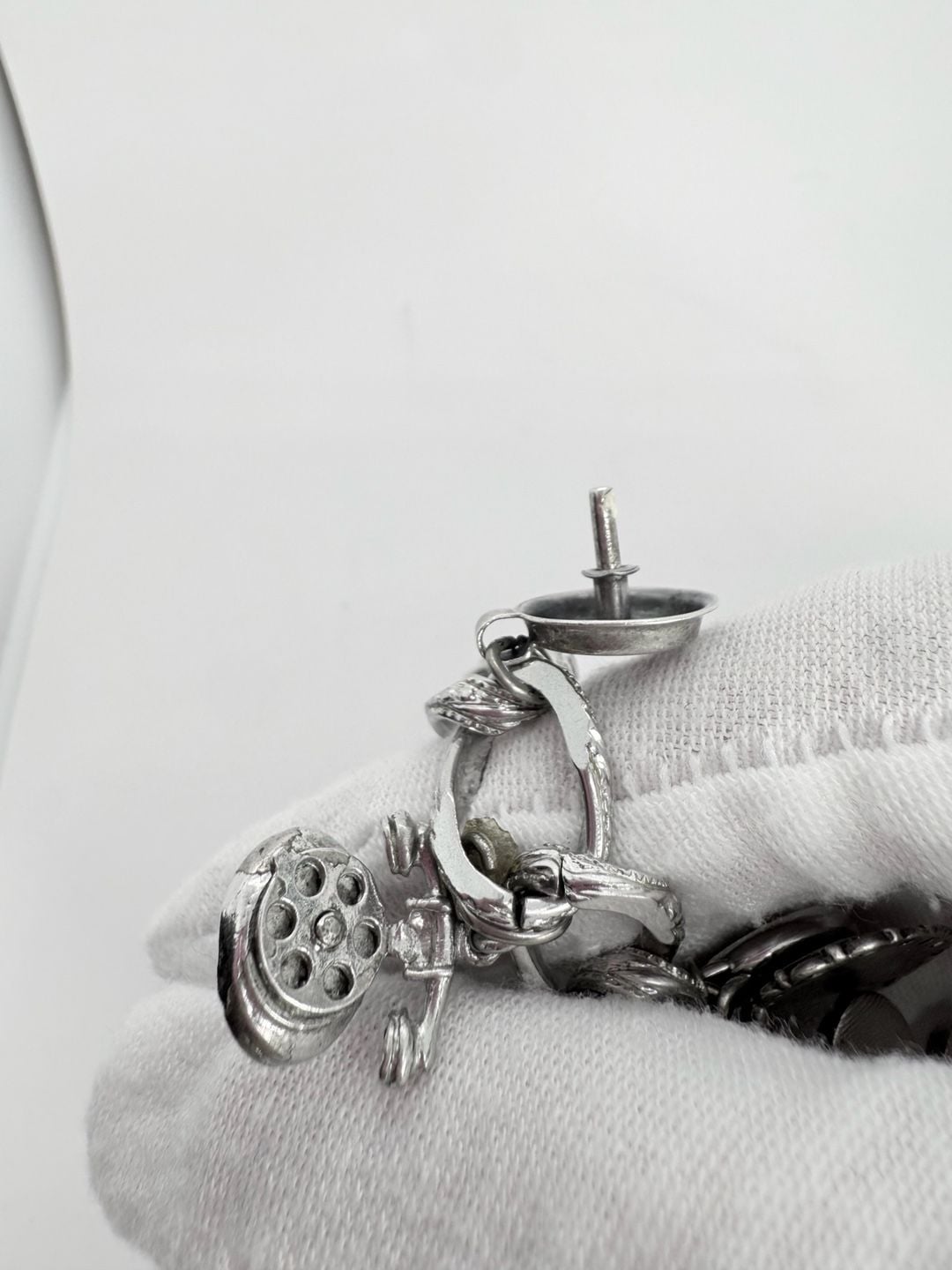 Monet Silver Tone Charm Bracelet With Sterling Silver Charms! 14