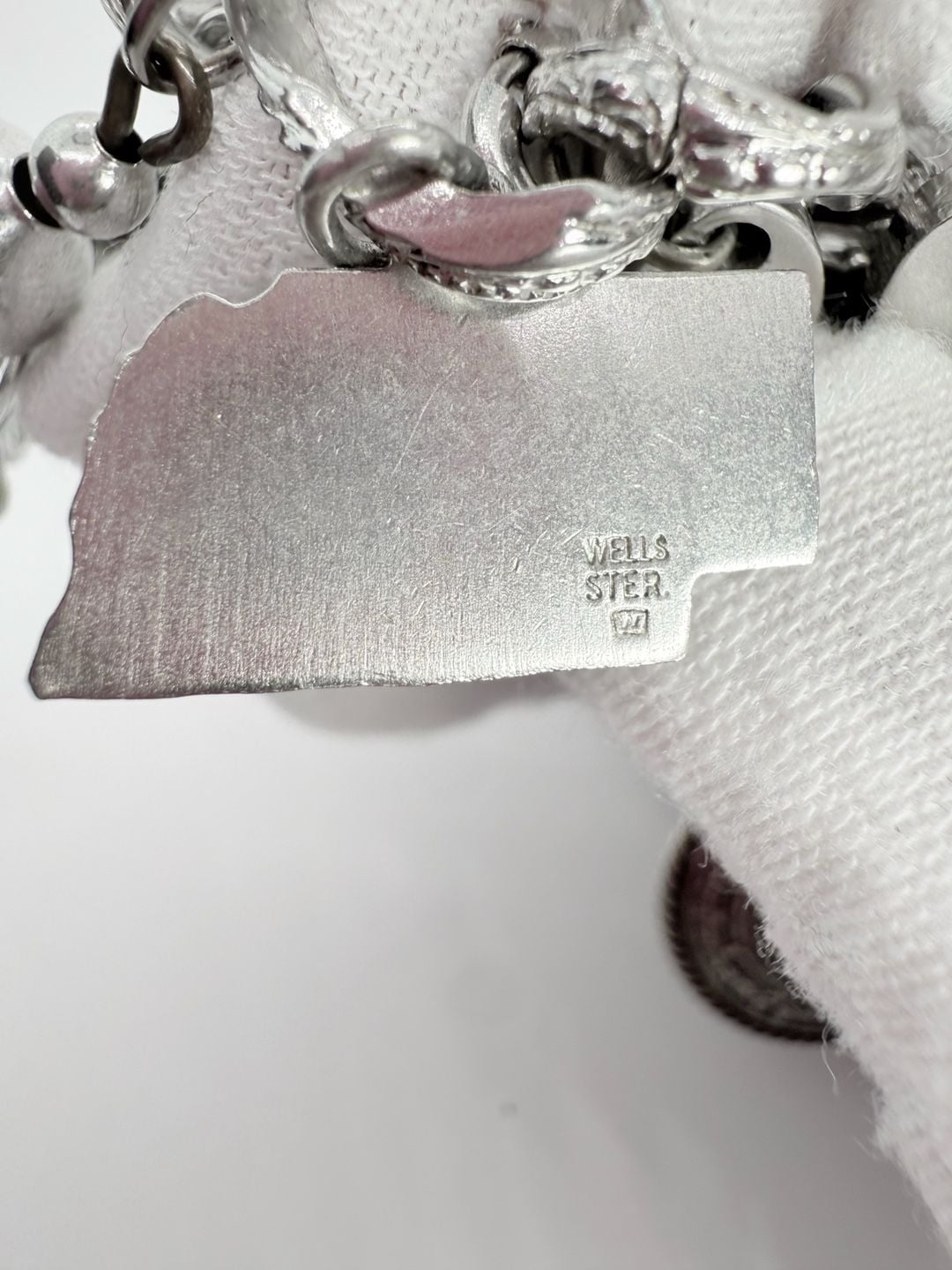 Monet Silver Tone Charm Bracelet With Sterling Silver Charms! 20