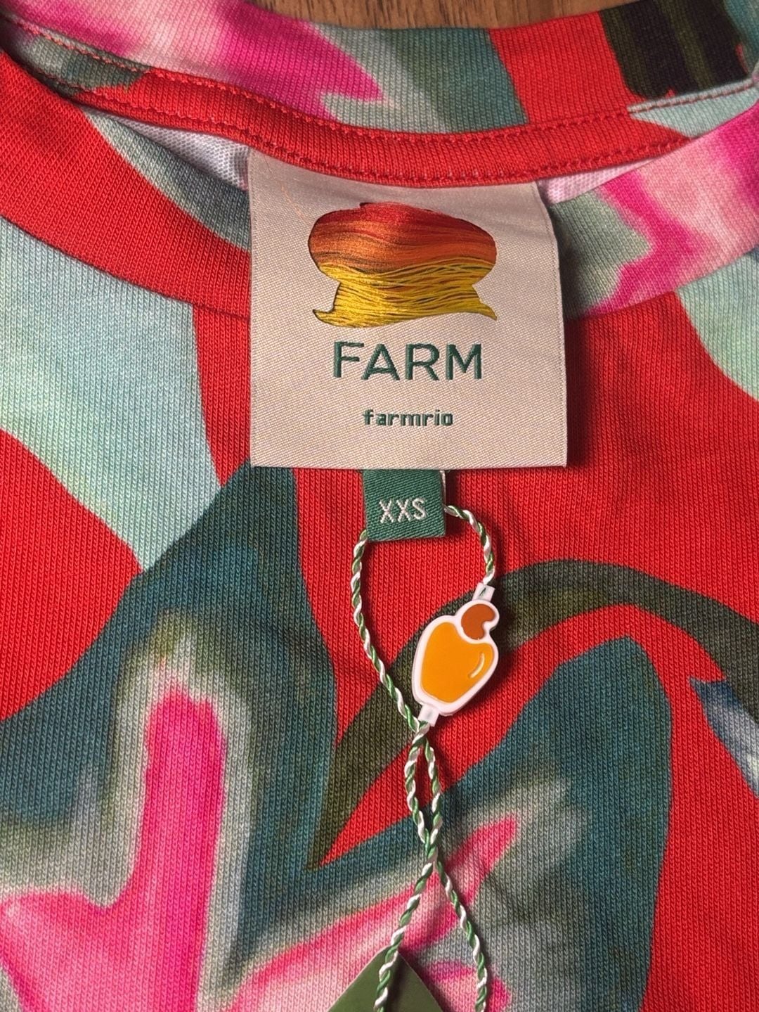 Farm Rio Summer Foliage Botanical Tropical Shirt Dress Size XXS (oversized) 10