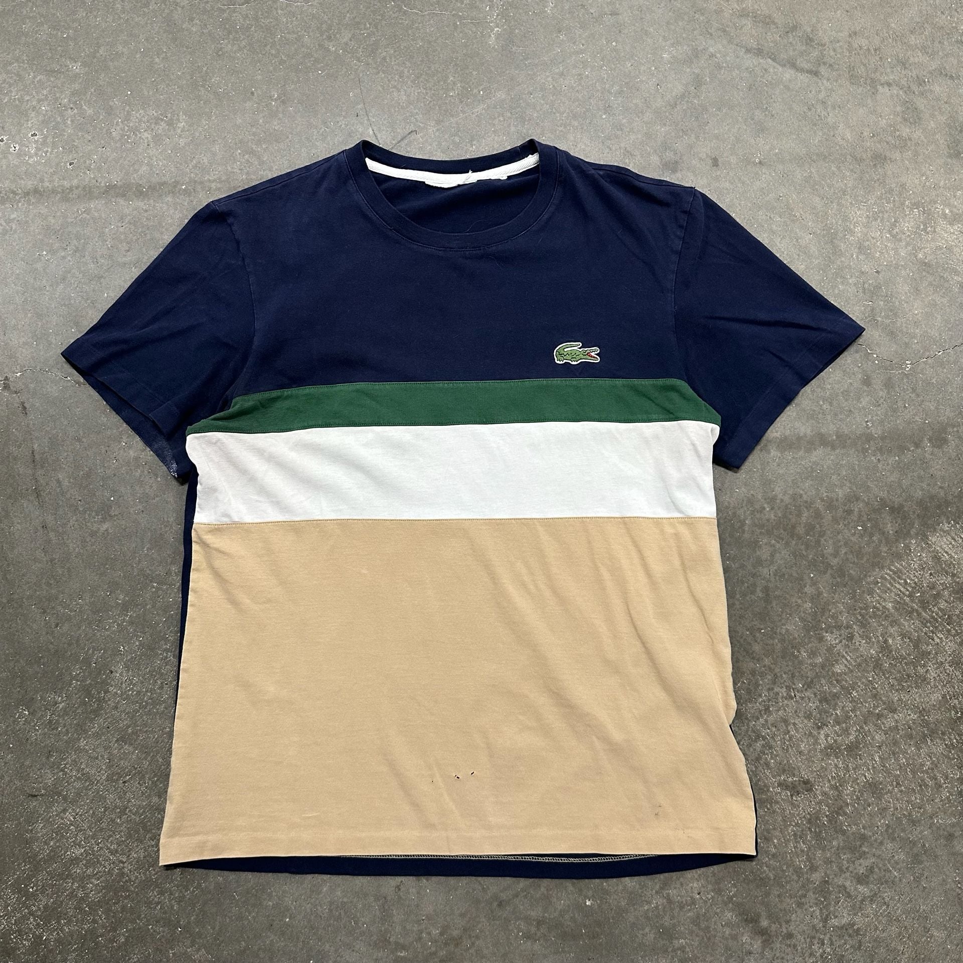 Lacoste Color Block Crocodile Logo T Shirt Casual Preppy Streetwear 2