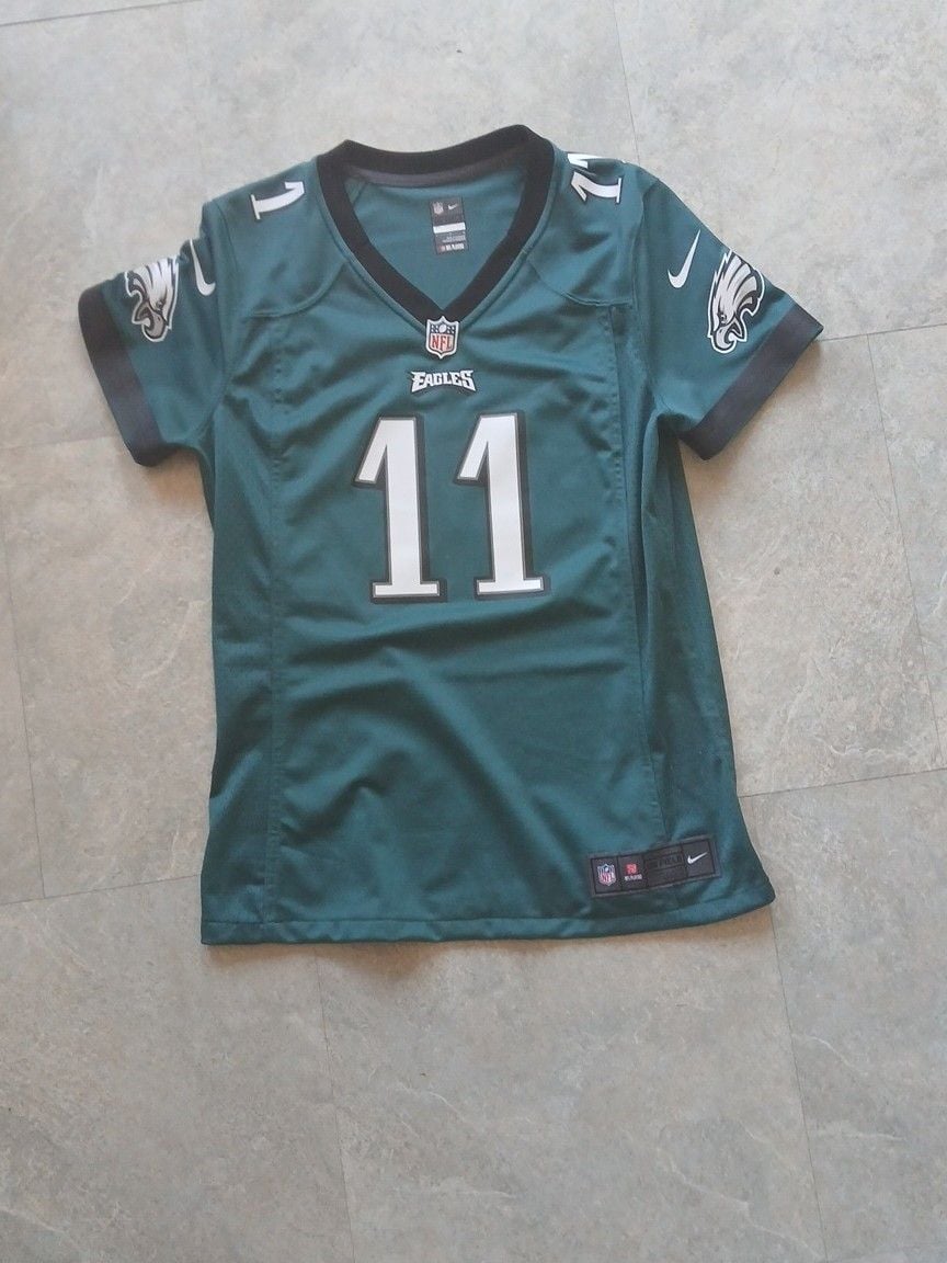Nike Philadelphia Eagles Carson Wentz #11 Jersey Size L Green On-Field 3