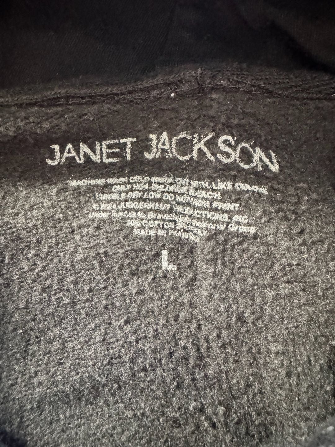 Janet Jackson Together Again Tour 2024 Hoodie Size L Black Concert Merch 4