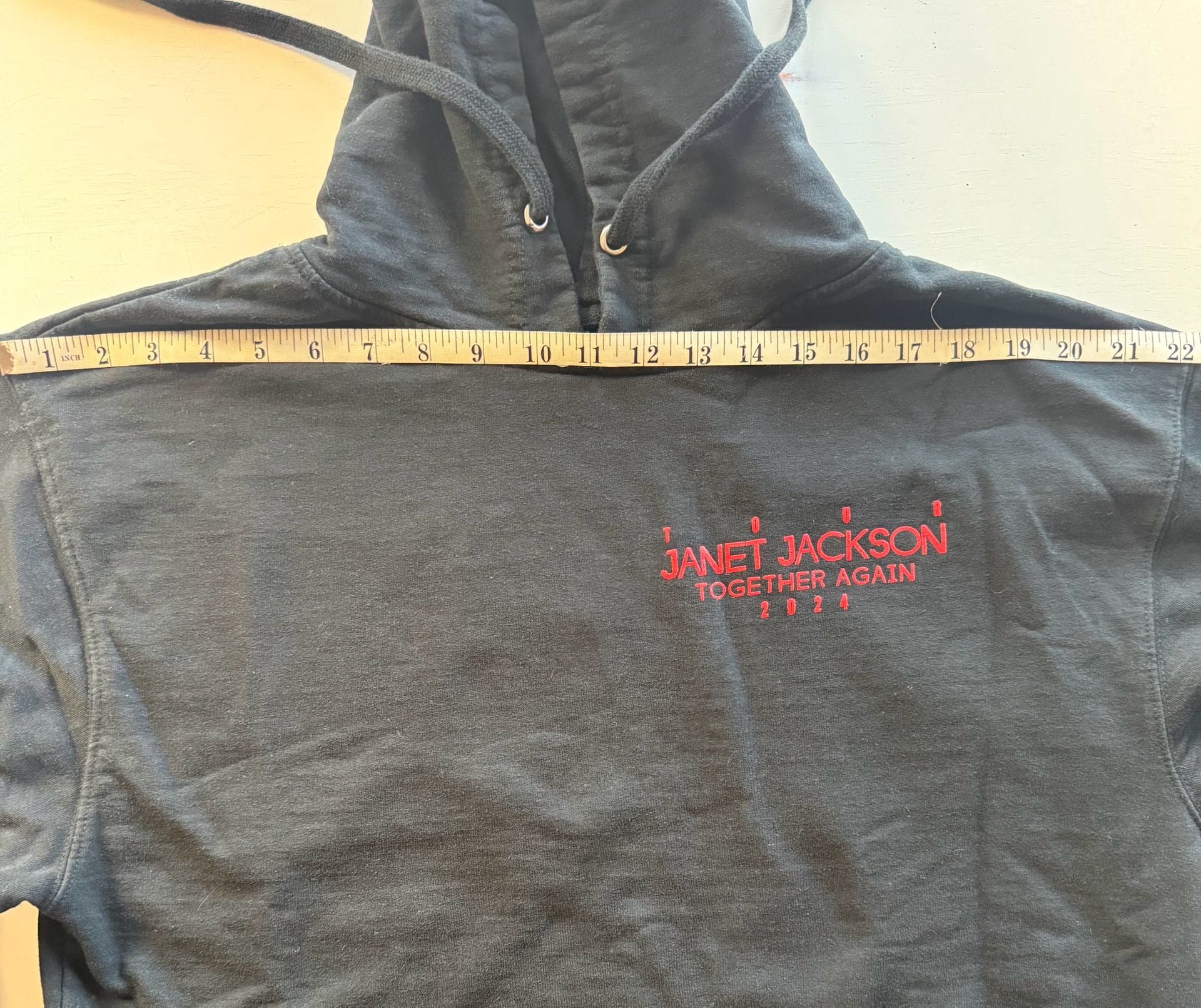 Janet Jackson Together Again Tour 2024 Hoodie Size L Black Concert Merch 7