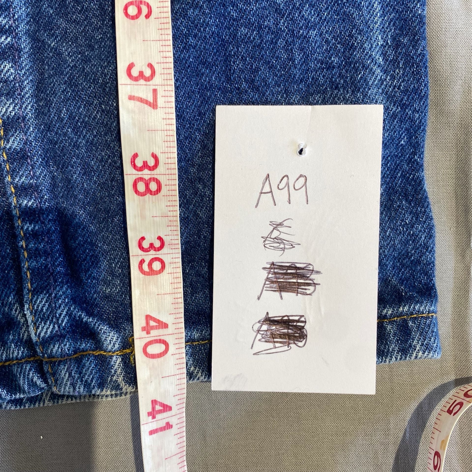 Levi's Student Straight Leg Jeans W28 L32 Blue Denim USA Made 7