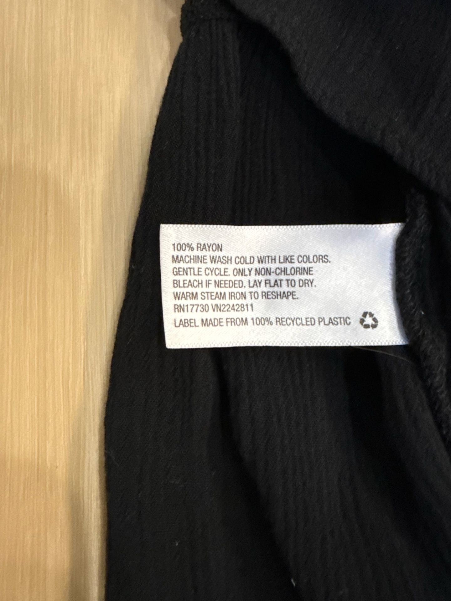 Mossimo Supply Co. Dress Size L Black Rayon Ruffle Wrap High Neck 6