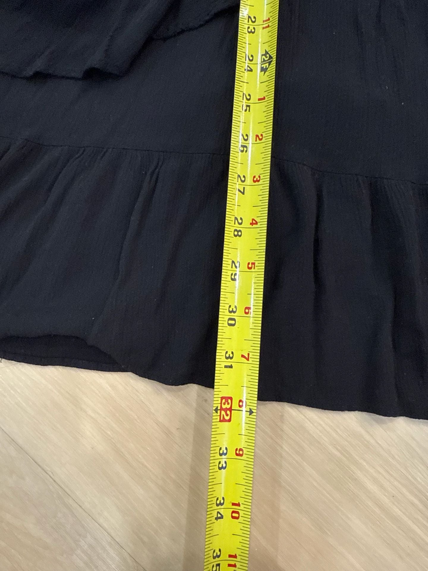 Mossimo Supply Co. Dress Size L Black Rayon Ruffle Wrap High Neck 7