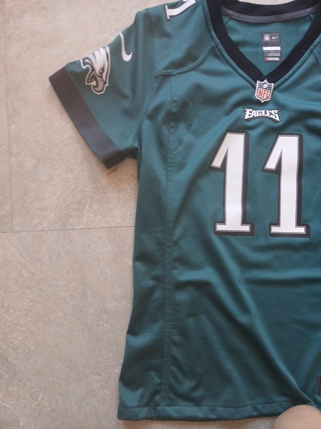Nike Philadelphia Eagles Carson Wentz #11 Jersey Size L Green On-Field 4