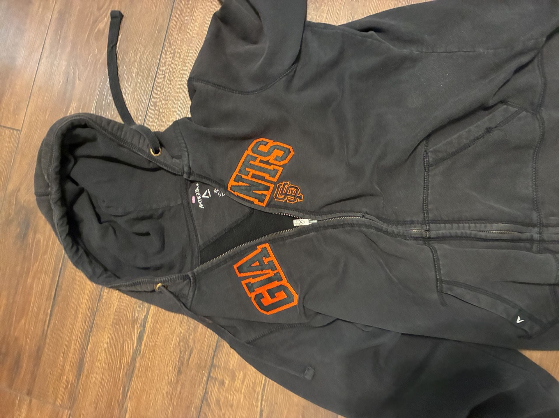 Antigua San Francisco Giants Full-Zip Hoodie Size XL Black 3