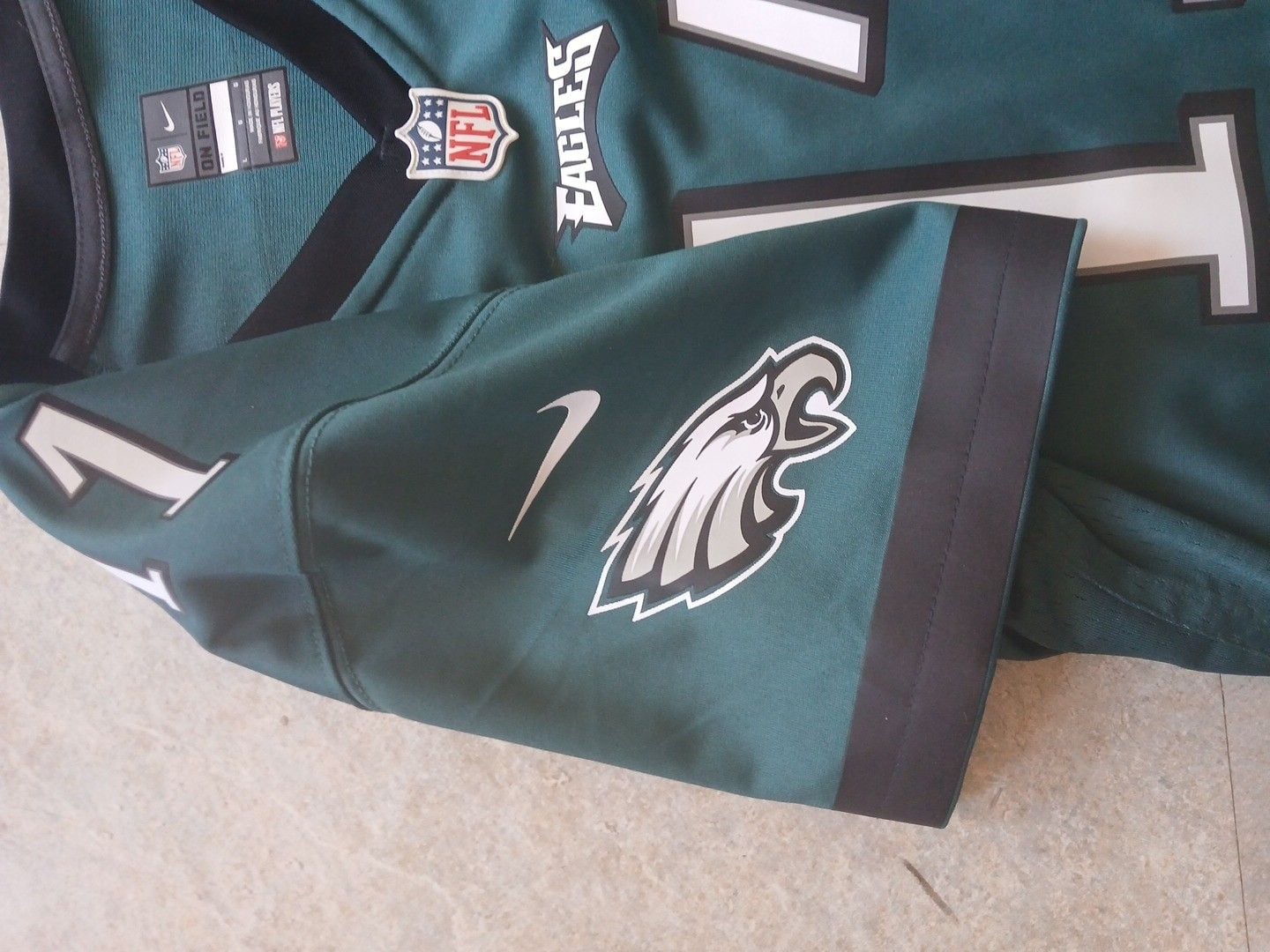 Nike Philadelphia Eagles Carson Wentz #11 Jersey Size L Green On-Field 7