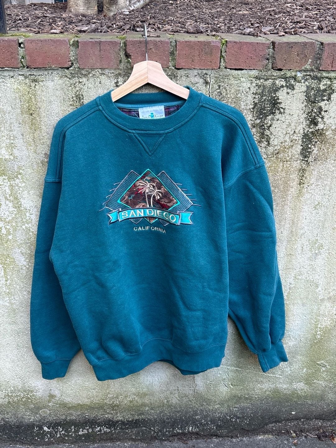 Image Wear San Diego California Sweatshirt Size Large Teal 2