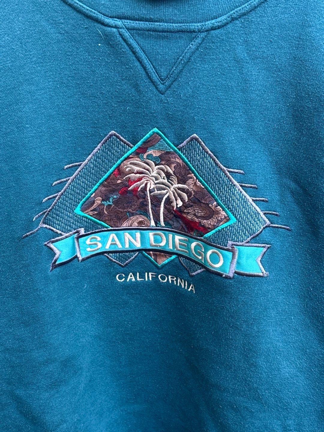 Image Wear San Diego California Sweatshirt Size Large Teal 6