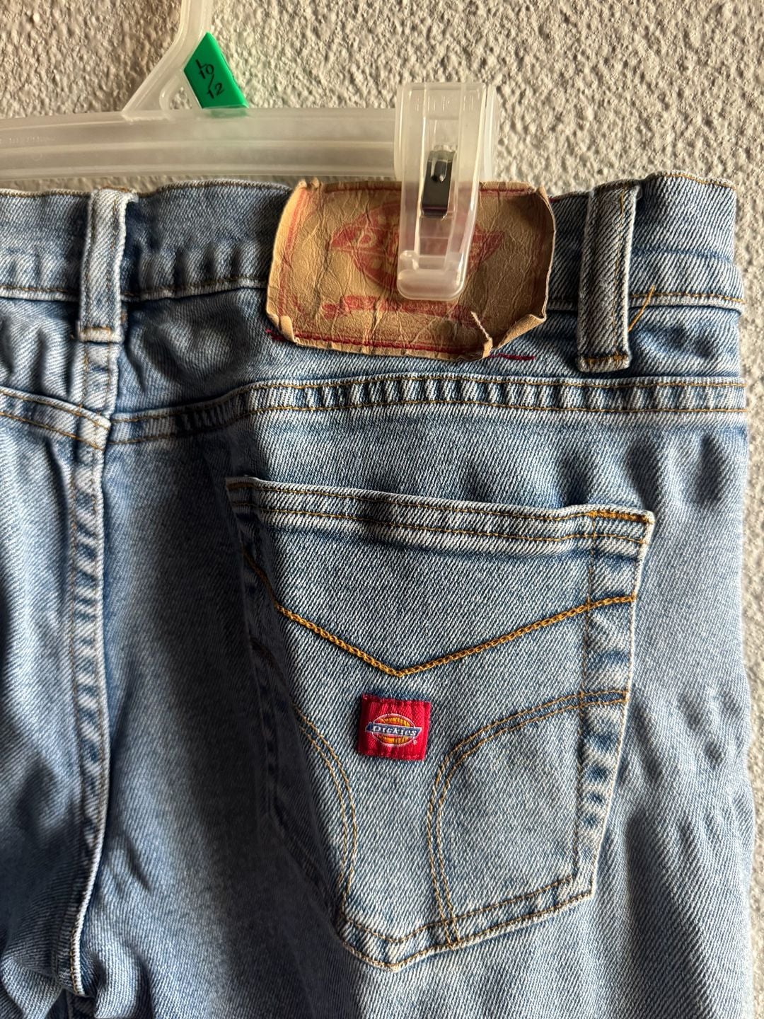 Dickies Straight Leg Jean capri Size 13 Light Wash Denim 4