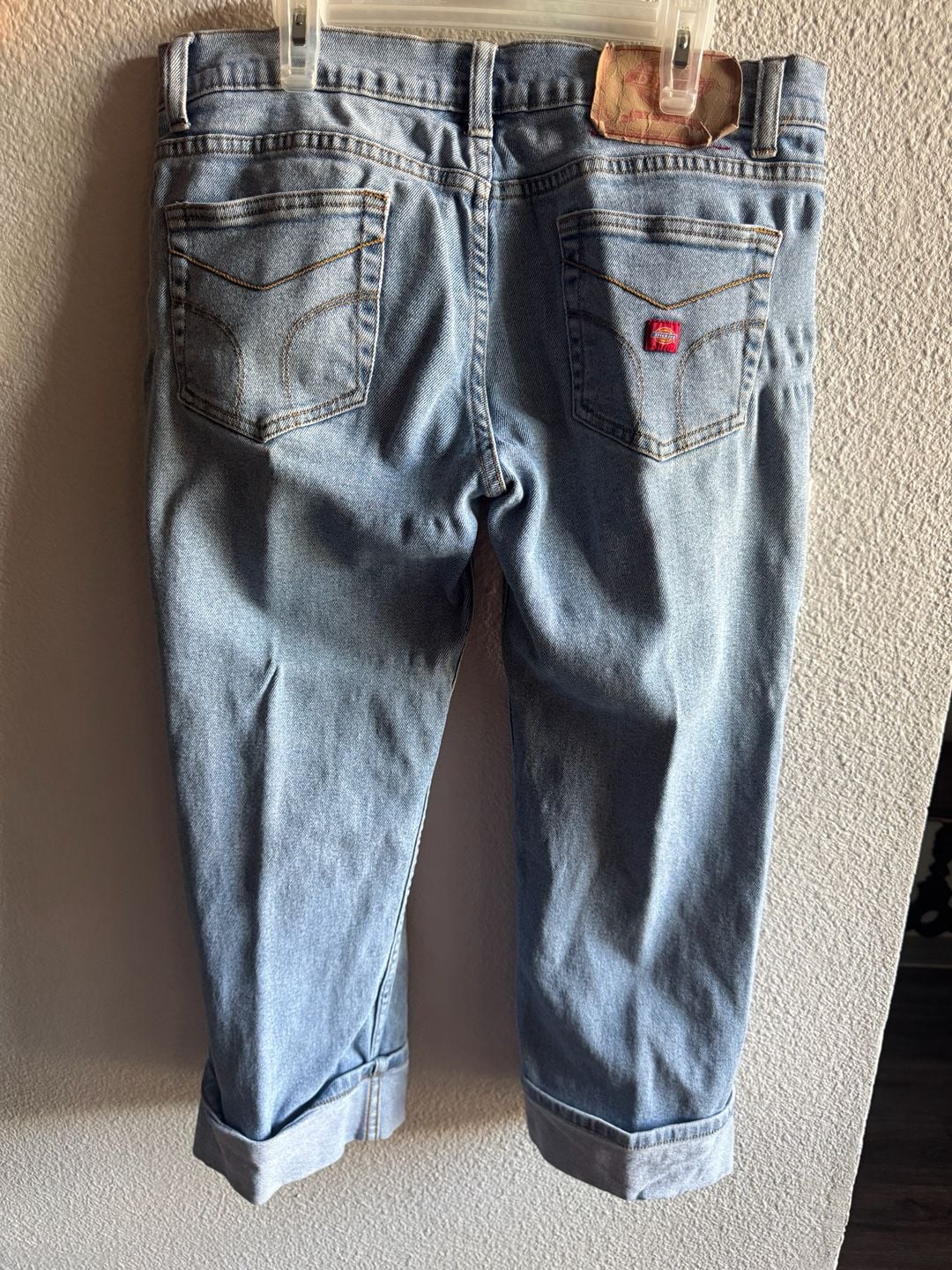 Dickies Straight Leg Jean capri Size 13 Light Wash Denim 5