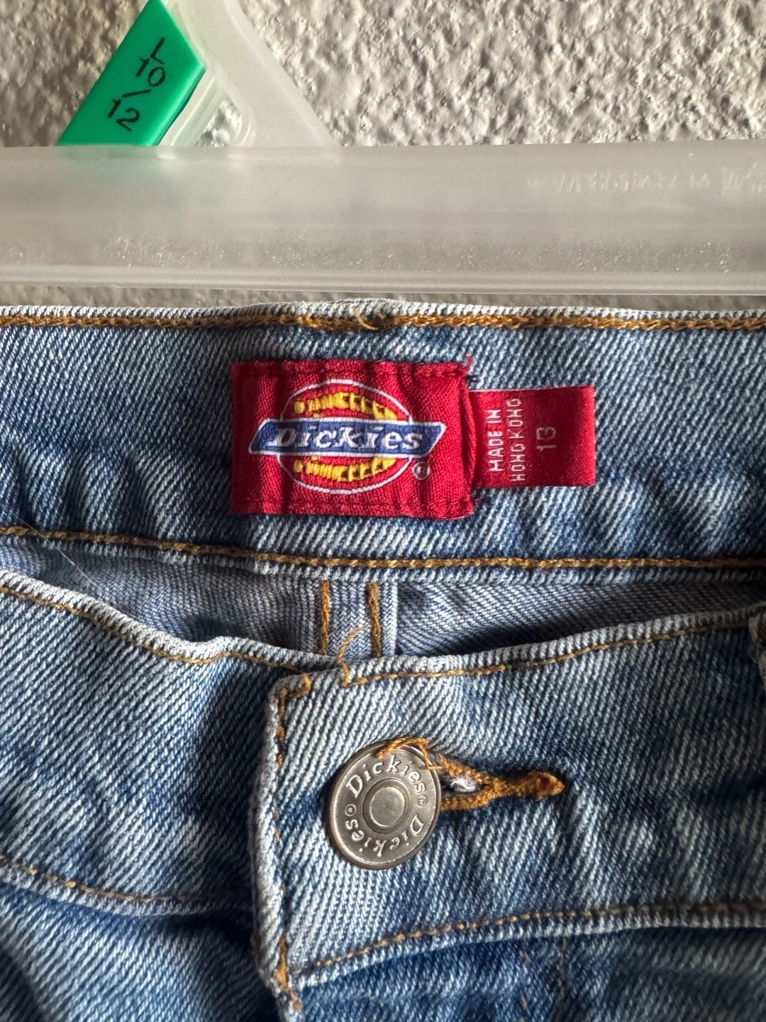 Dickies Straight Leg Jean capri Size 13 Light Wash Denim 7