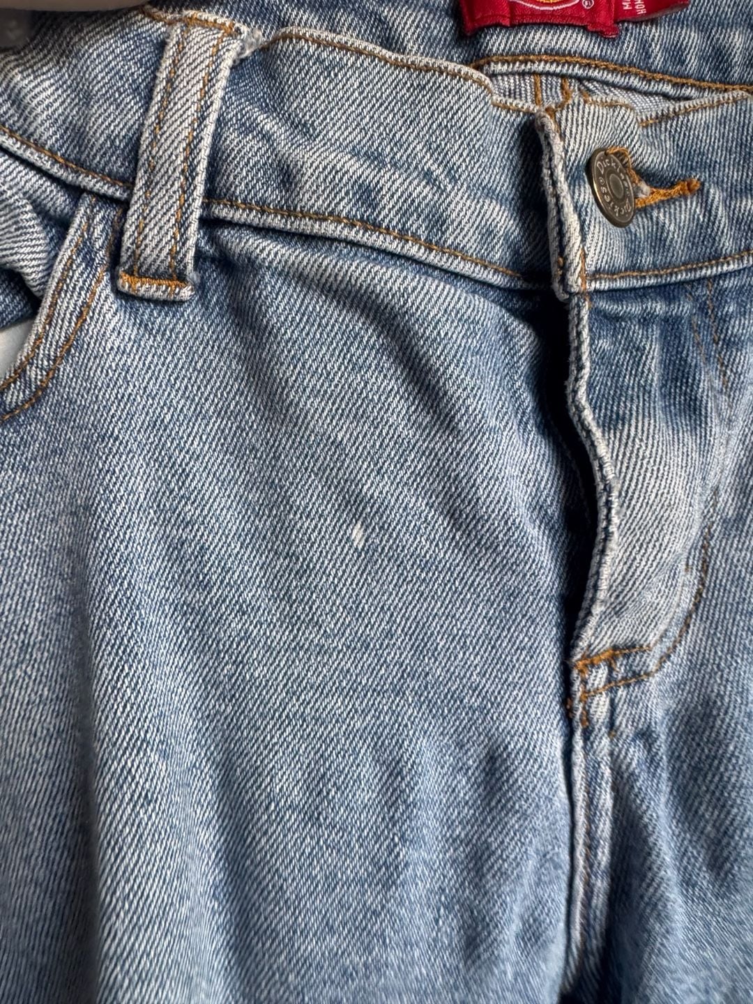 Dickies Straight Leg Jean capri Size 13 Light Wash Denim 8
