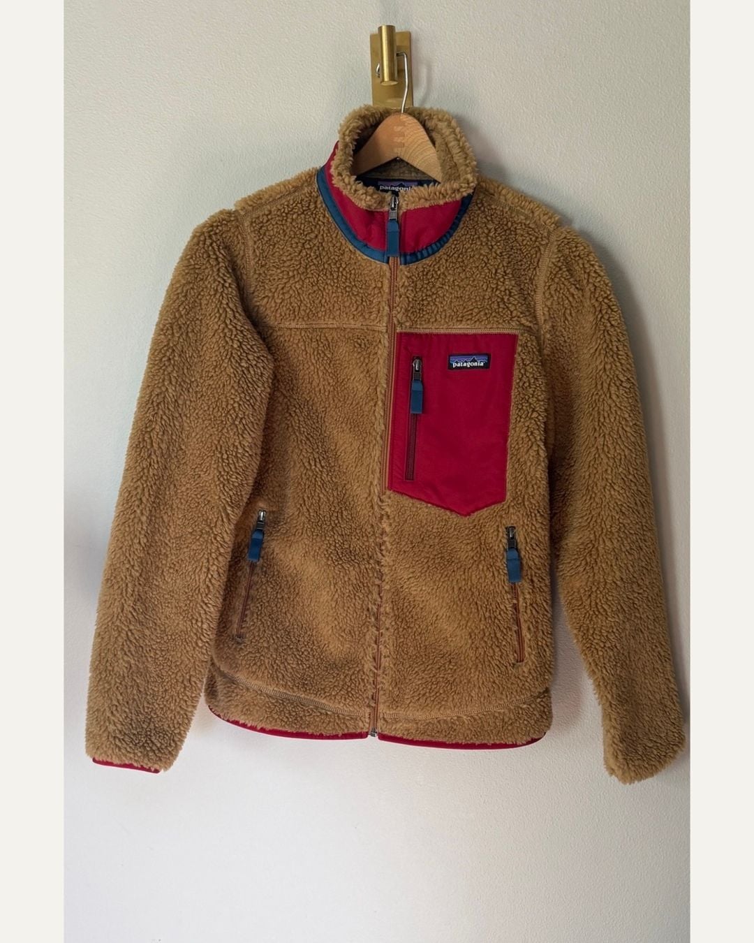 Patagonia Classic Retro-X Jacket Size S Nest Brown Wax Red 2