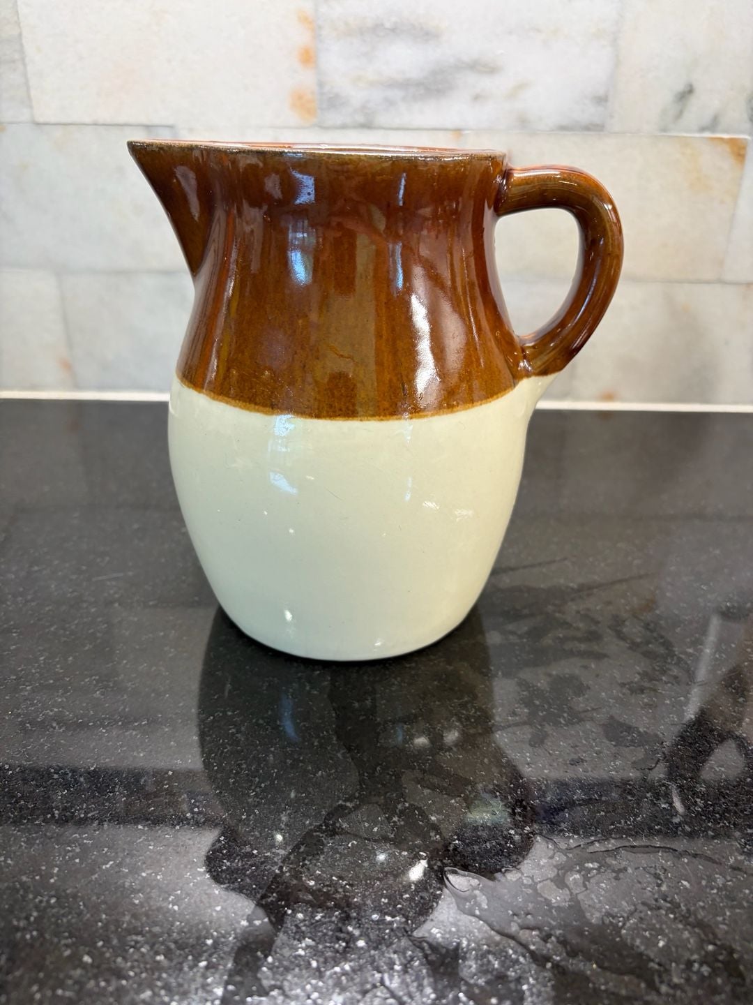 RRP Co Roseville Pottery USA Vintage Brown Cream Pitcher 1