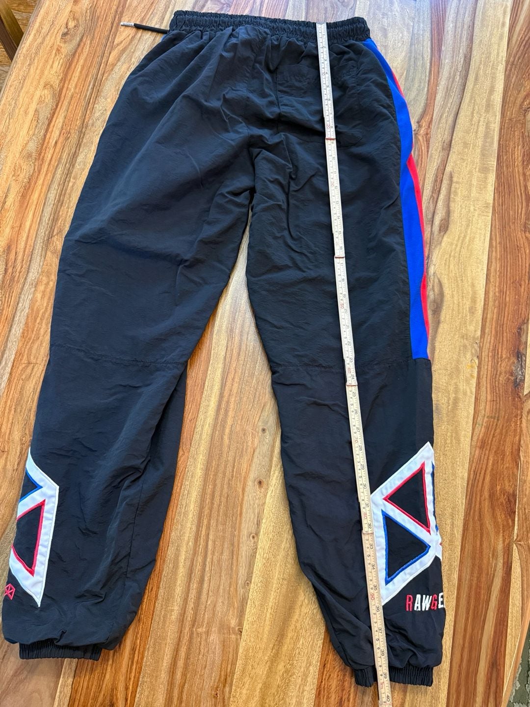 Rawgear Los Angeles Track Pants Size L Black Red Blue Graphic 6
