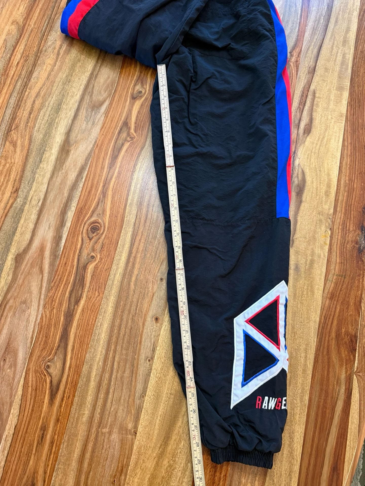 Rawgear Los Angeles Track Pants Size L Black Red Blue Graphic 7