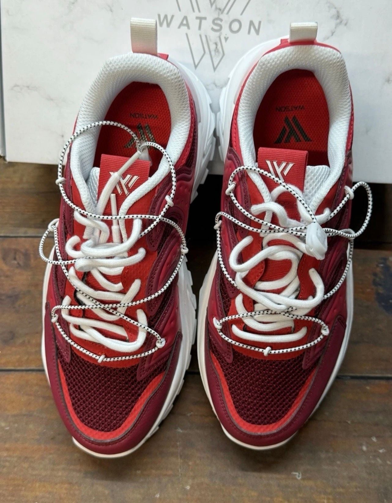 Watson Flesh And Bone Sneakers Size 8 Red White Chunky Shoes 8