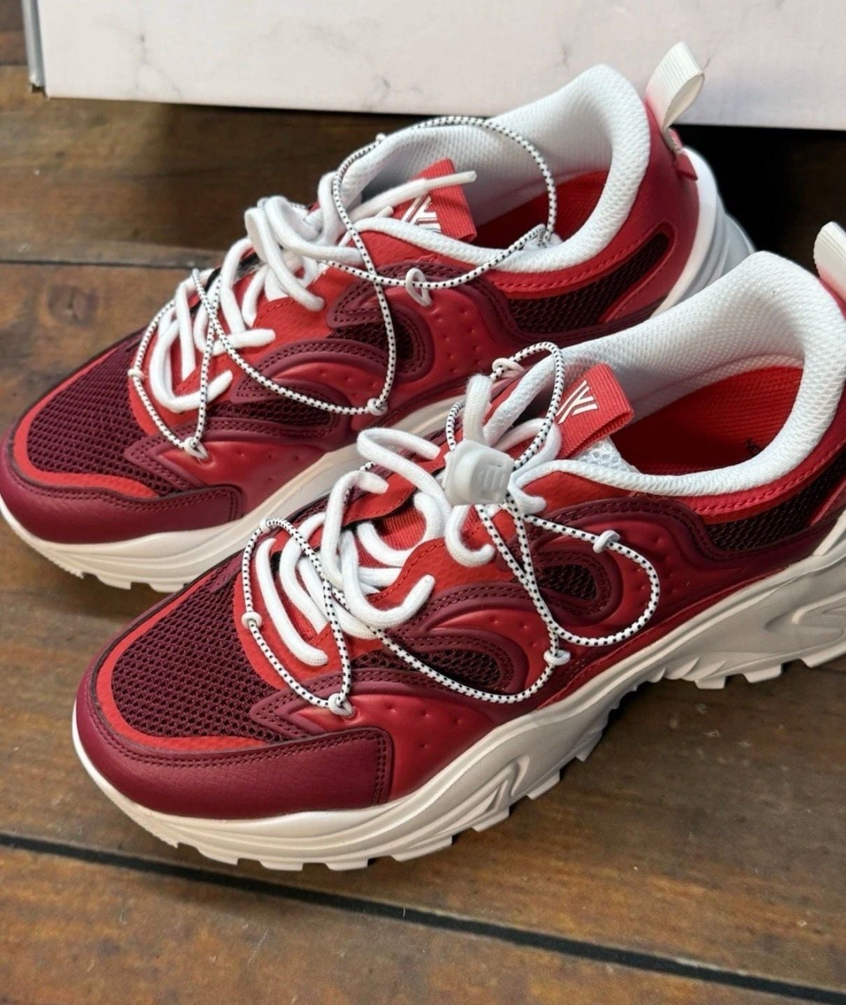 Watson Flesh And Bone Sneakers Size 8 Red White Chunky Shoes 9