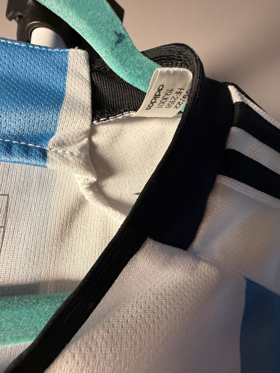Adidas Argentina Home Soccer Jersey Size L Blue White AFA 8