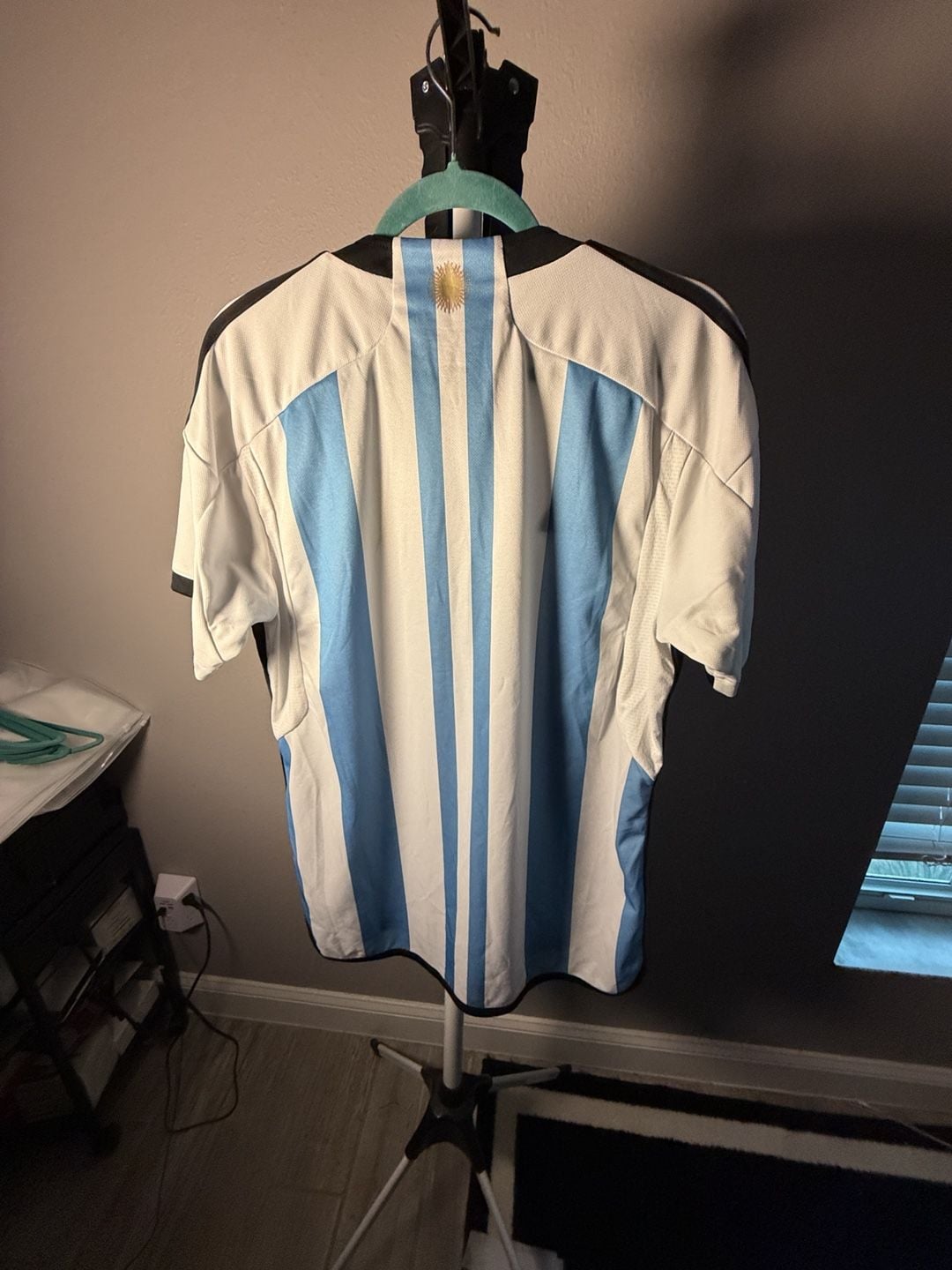 Adidas Argentina Home Soccer Jersey Size L Blue White AFA 9