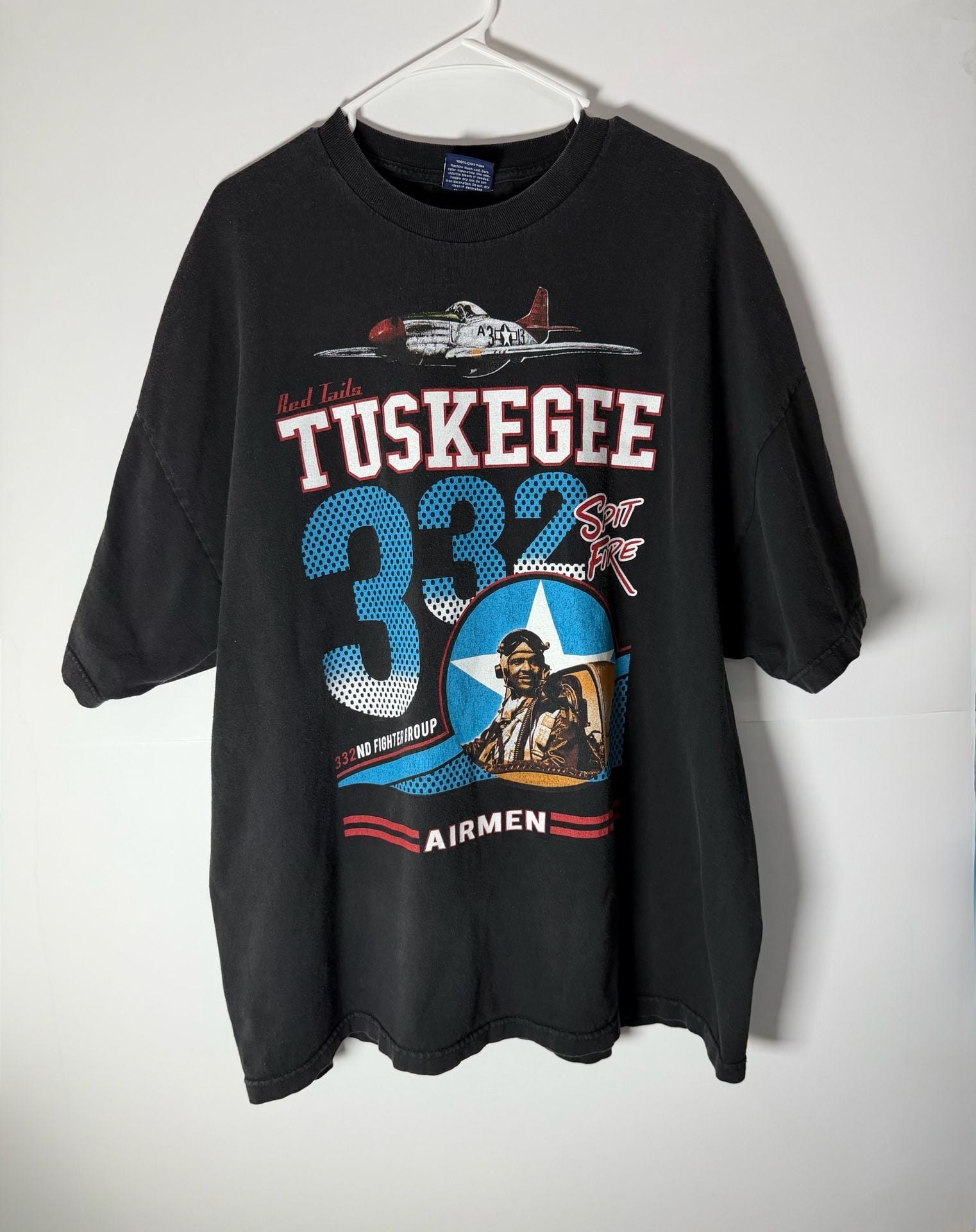 Big Boy Headgear Inc Tuskegee Airmen 332nd T-Shirt Size 3X Black 2