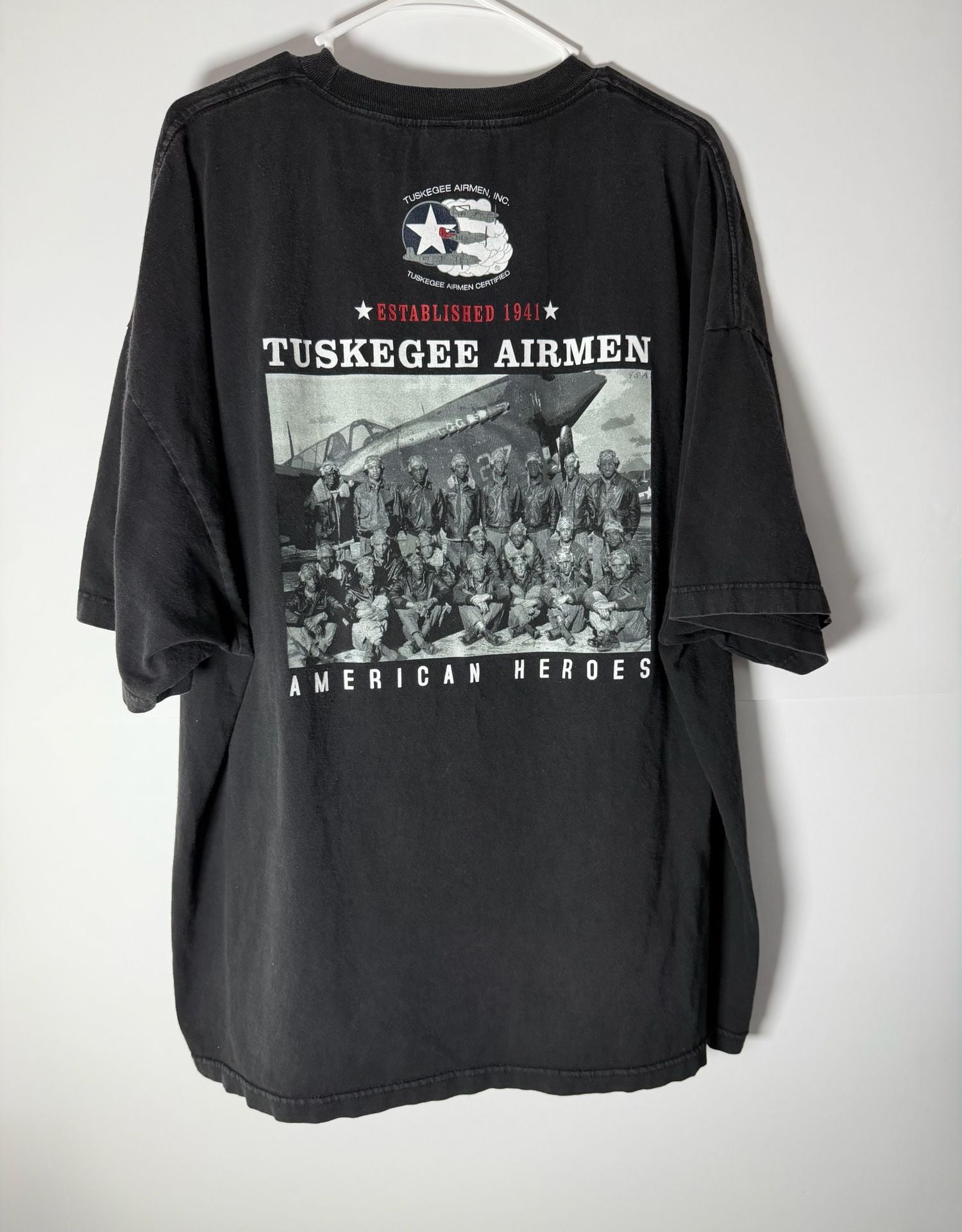 Big Boy Headgear Inc Tuskegee Airmen 332nd T-Shirt Size 3X Black 7