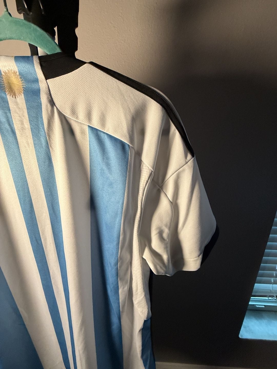Adidas Argentina Home Soccer Jersey Size L Blue White AFA 10