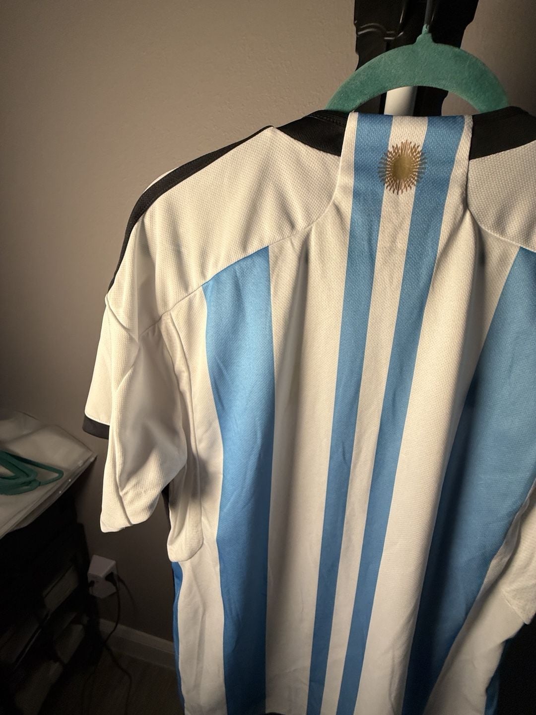 Adidas Argentina Home Soccer Jersey Size L Blue White AFA 11