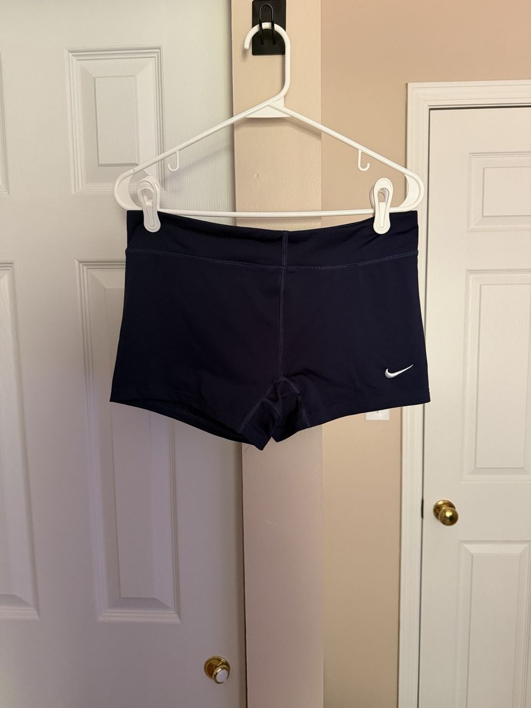 Nike Dri-Fit Volleyball Shorts Size M Navy Blue Spandex Athletic 2