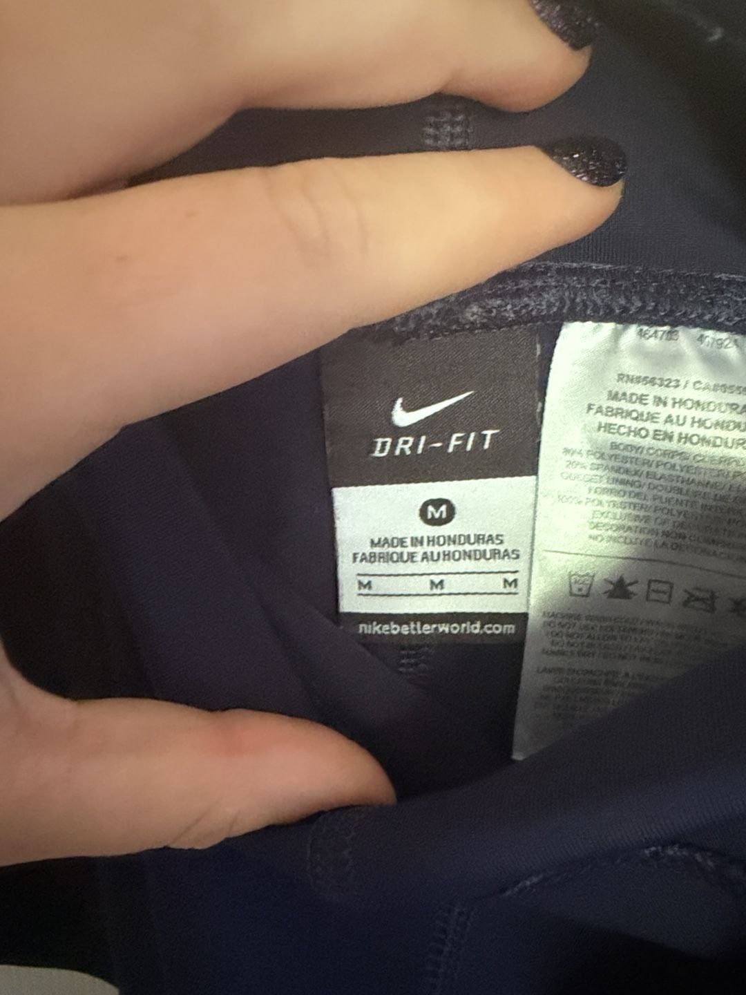 Nike Dri-Fit Volleyball Shorts Size M Navy Blue Spandex Athletic 4