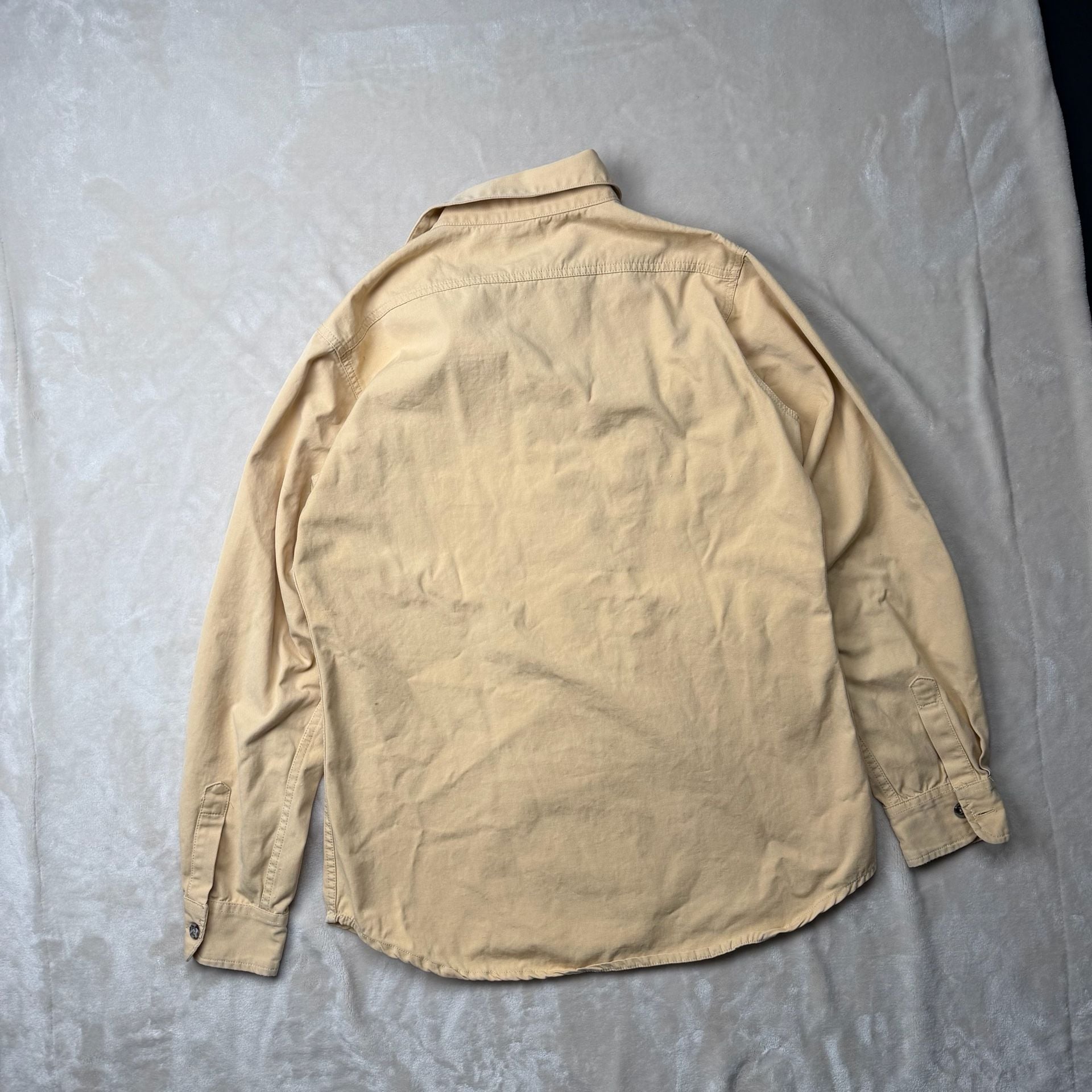 90โs Patagonia Long Sleeve Button Down Shirt Size L Yellow 100% Cotton 7