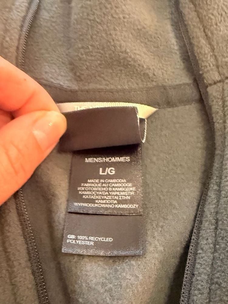 The North Face 1/4 Zip Fleece Pullover Size L Gray 4