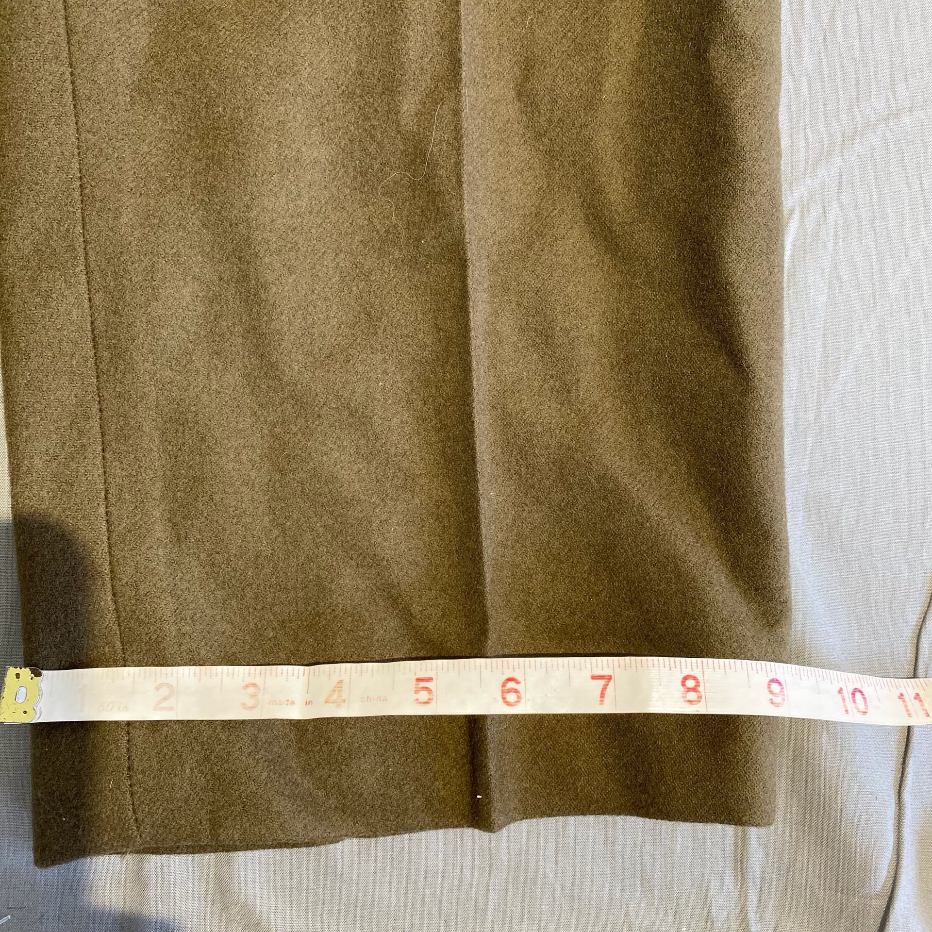 True Vintage Wool Trousers Pants Olive Green Size W32 L33 Straight Leg 7