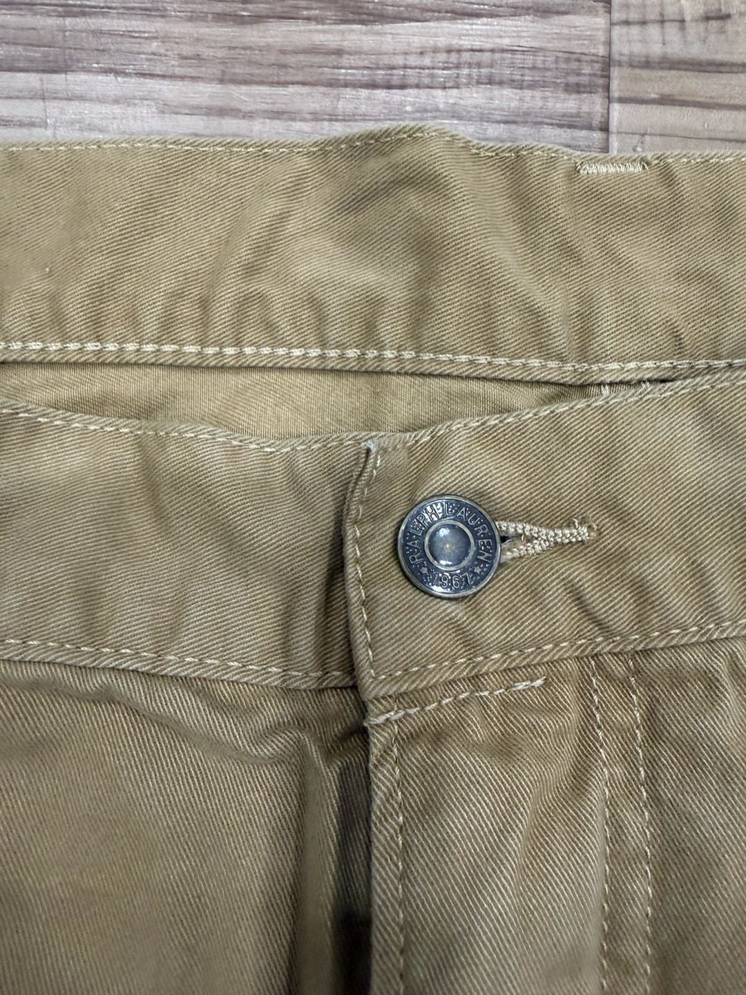 Polo Ralph Lauren Straight Pants 40x32 Tan Cotton dungarees style 5