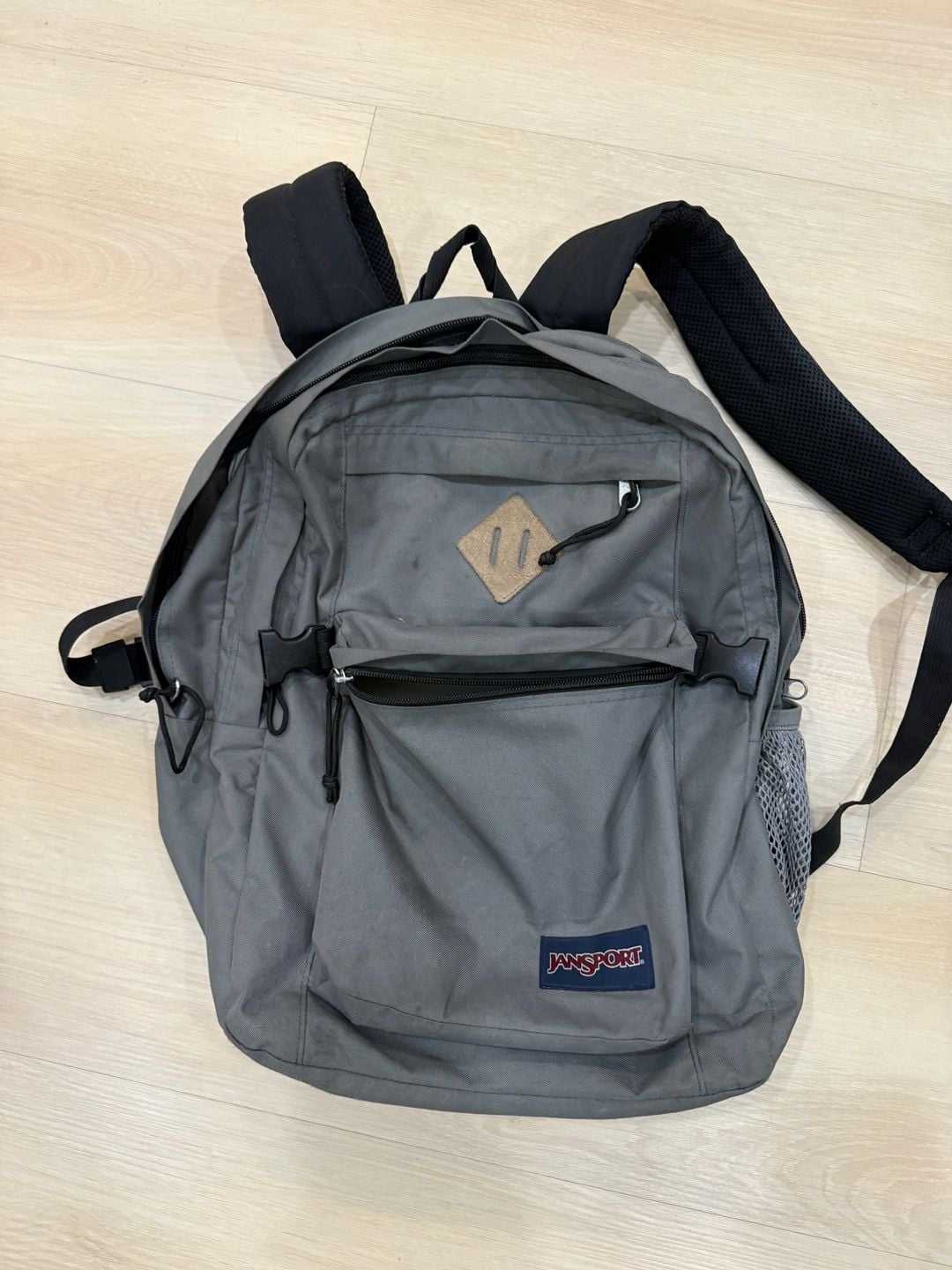 JanSport Gray Backpack Laptop Book Bag 2