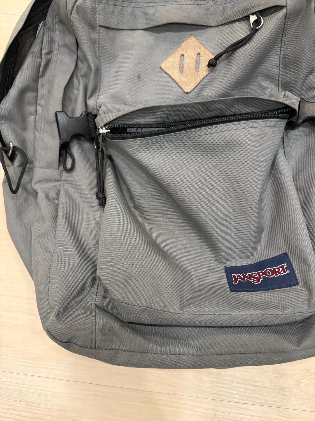 JanSport Gray Backpack Laptop Book Bag 4