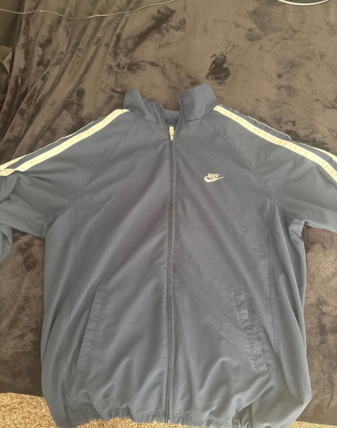 Nike Vintage Full Zip Track Jacket Size XL Blue White 2