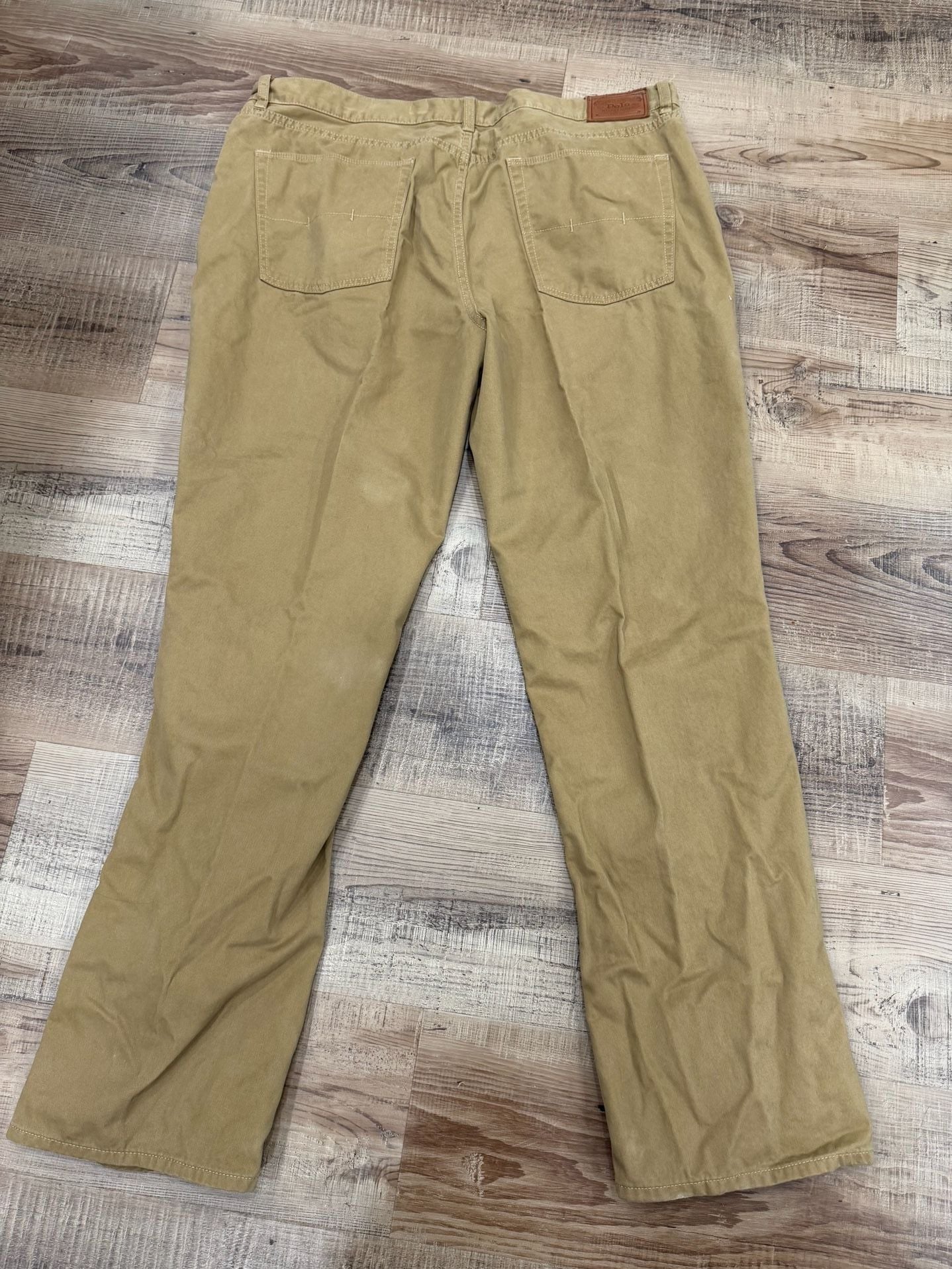 Polo Ralph Lauren Straight Pants 40x32 Tan Cotton dungarees style 9