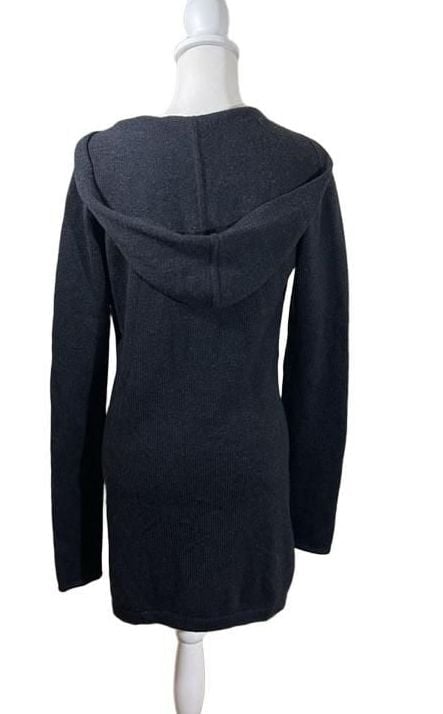 Patagonia 100% Merino Wool Hooded Cardigan Sweater Coat Charcoal Gray, Sz. M 5