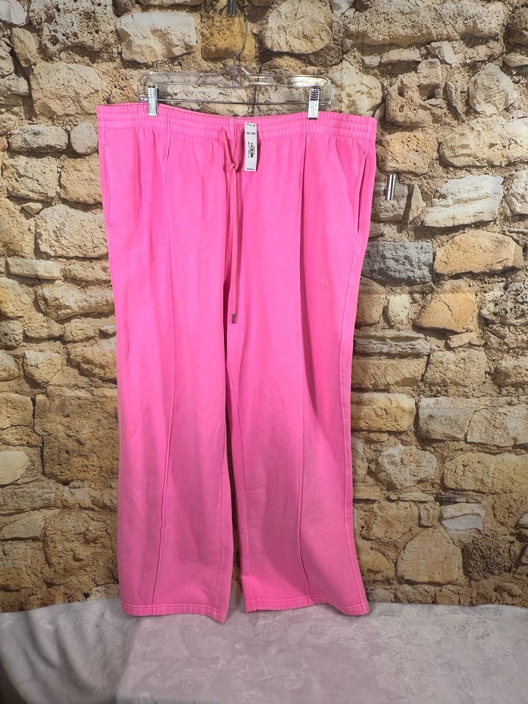 Victoria's Secret Pink Sweatpants Size XXL Pink Drawstring Wide Leg 2