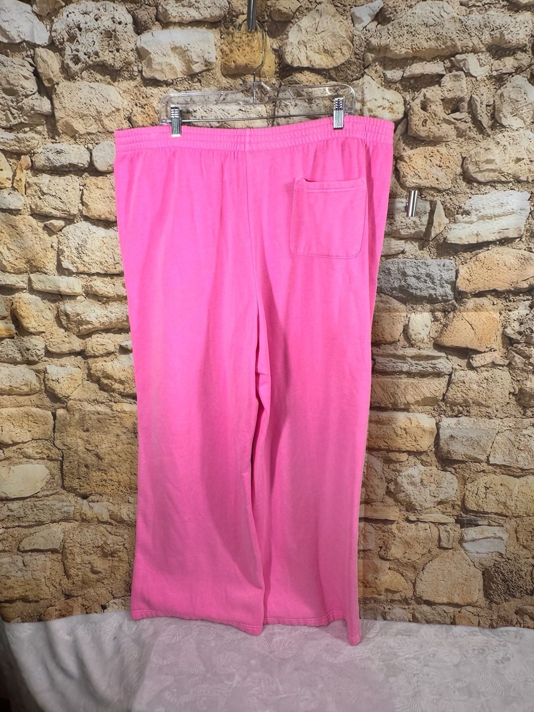 Victoria's Secret Pink Sweatpants Size XXL Pink Drawstring Wide Leg 3