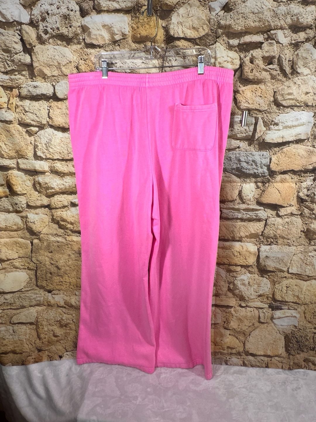 Victoria's Secret Pink Sweatpants Size XXL Pink Drawstring Wide Leg 6