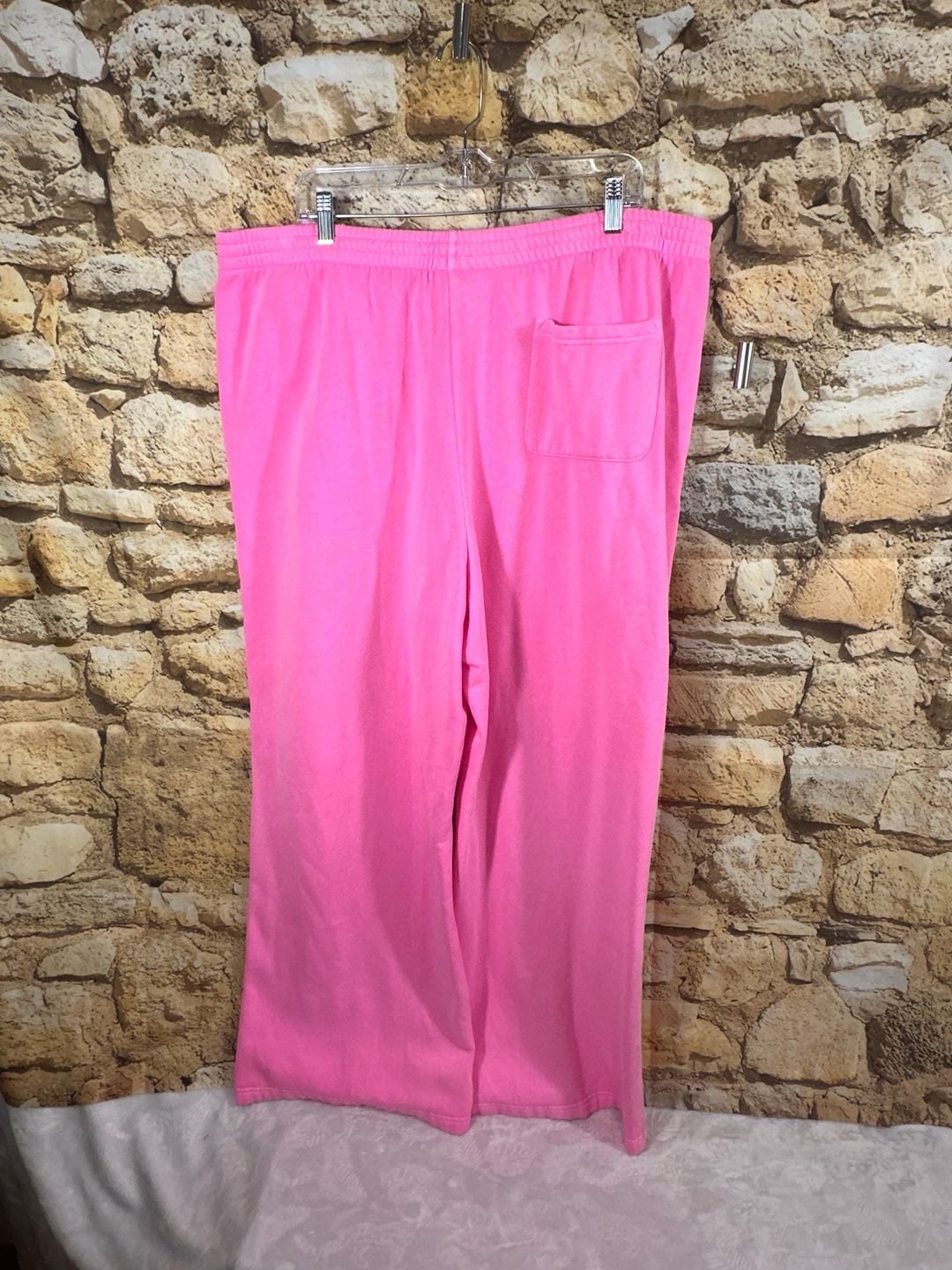 Victoria's Secret Pink Sweatpants Size XXL Pink Drawstring Wide Leg 7