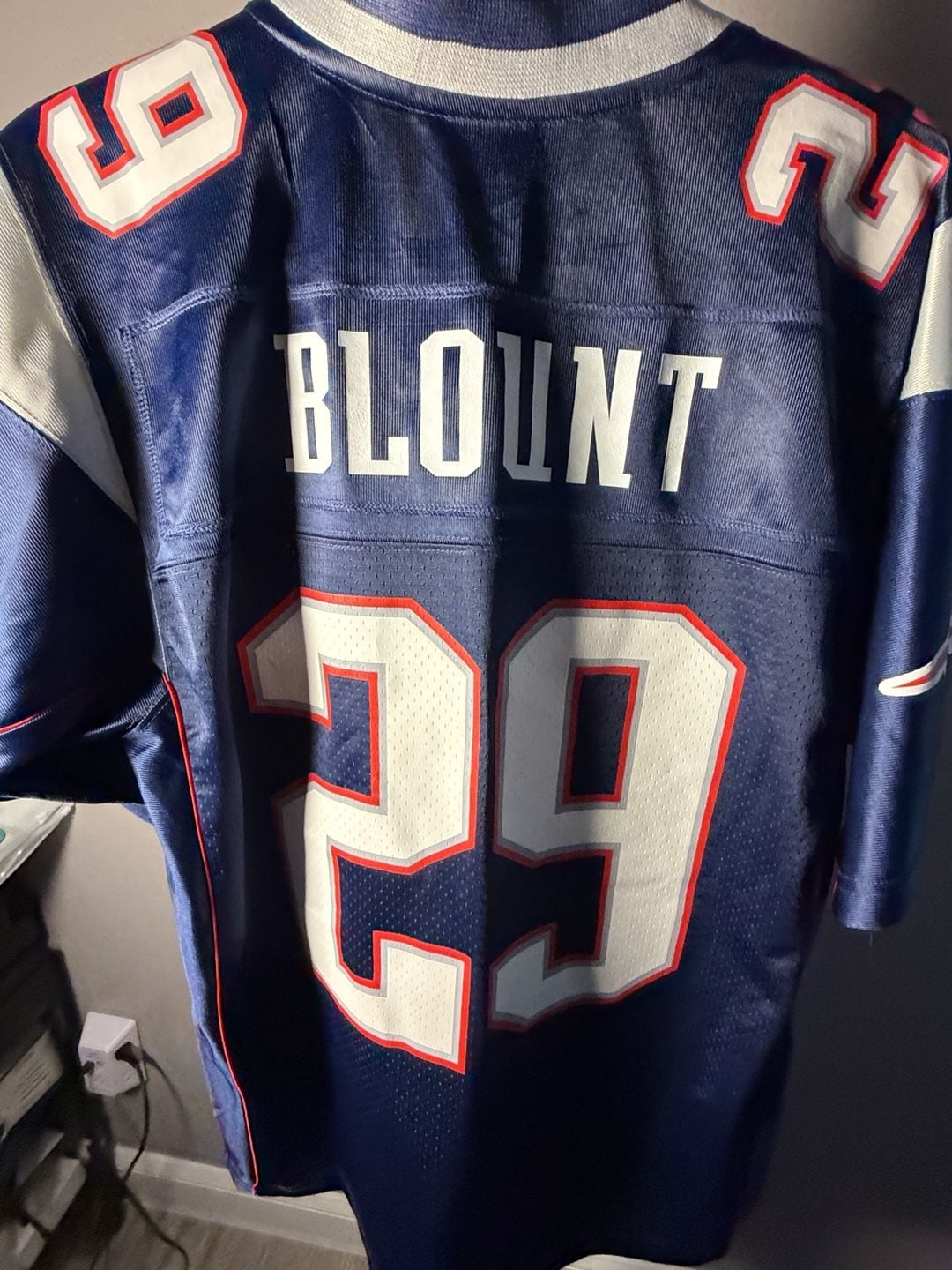 NFL Pro Line New England Patriots Jersey Size M Blue #29 9